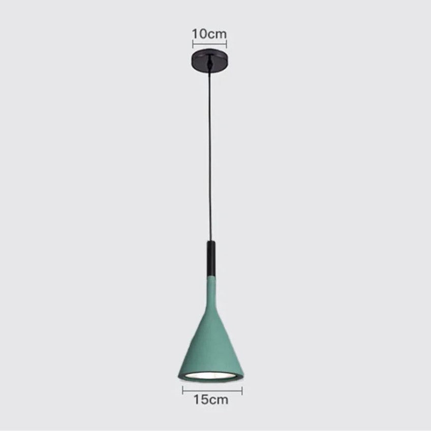 Suspension couleur aux choix en bois et aluminium au design nordique moderne en forme de bouteille